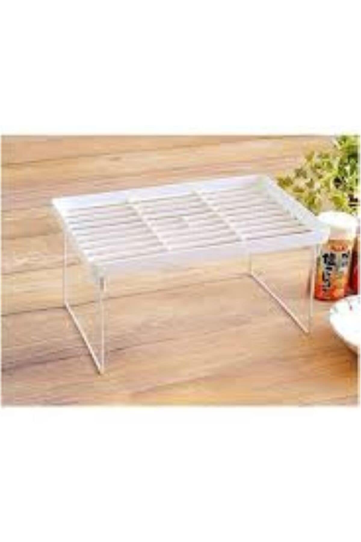 Mutfak Dolabı İçi Plastik Raf, Organizer. 41*21*20 cm Metal Ayaklı - Görsel 3