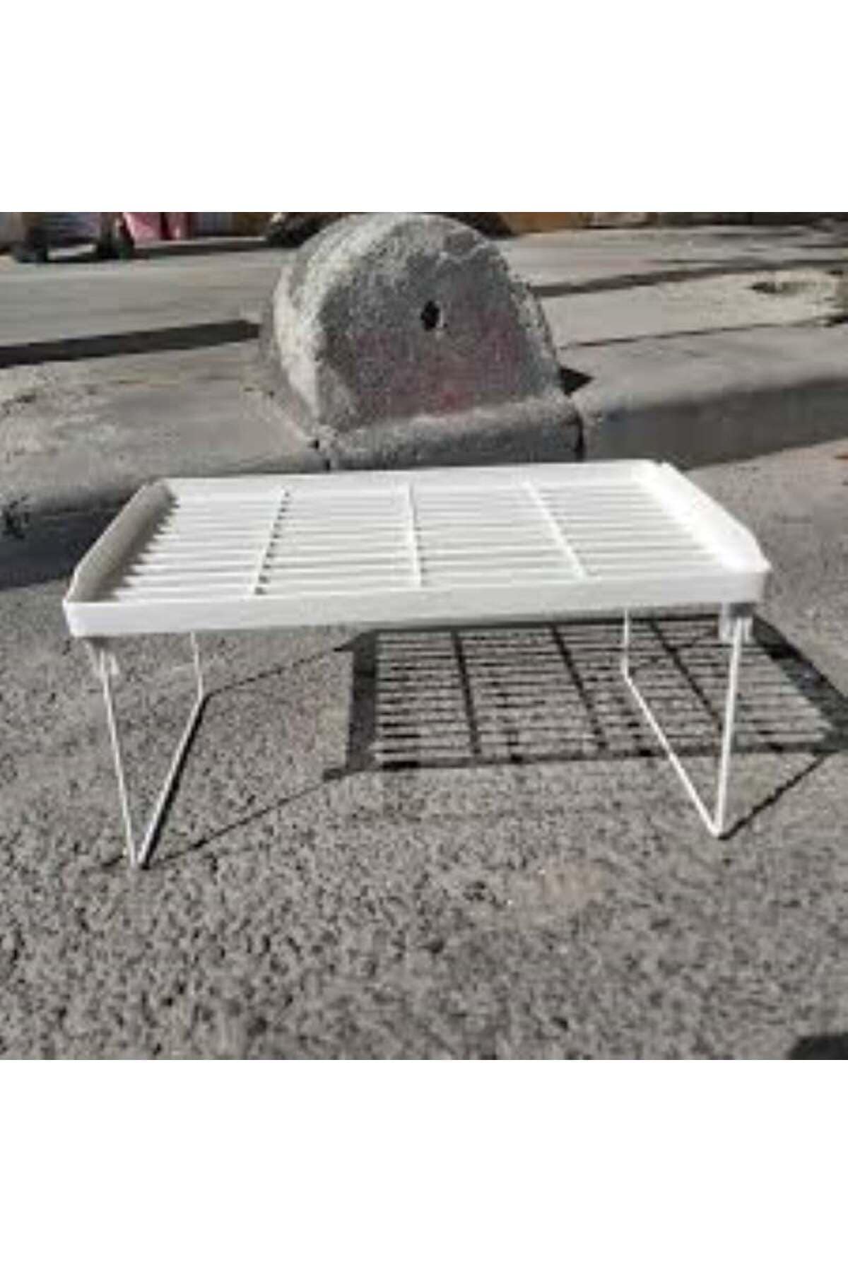 Mutfak Dolabı İçi Plastik Raf, Organizer. 41*21*20 cm Metal Ayaklı - Görsel 4