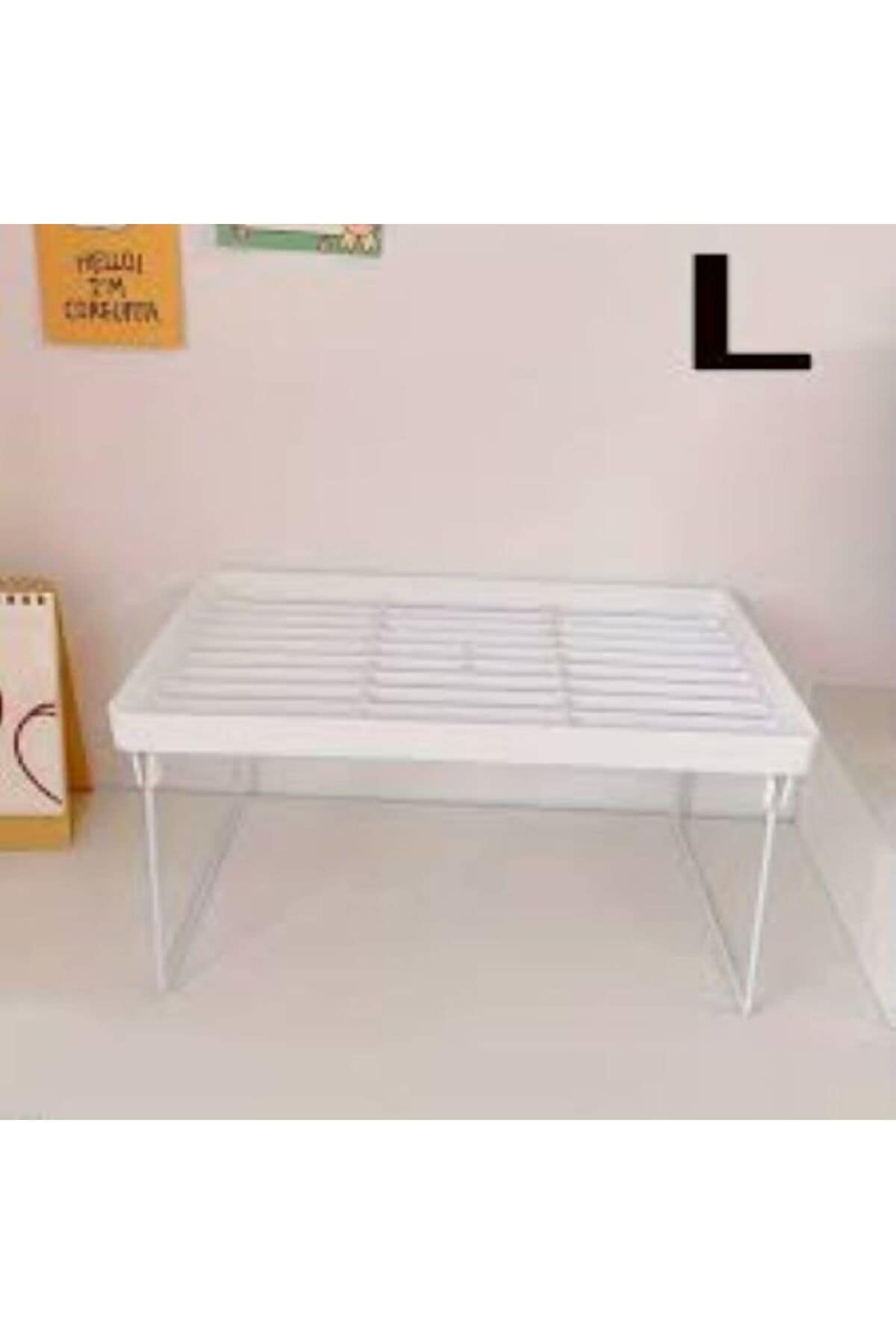 Mutfak Dolabı İçi Plastik Raf, Organizer. 41*21*20 cm Metal Ayaklı - Görsel 5