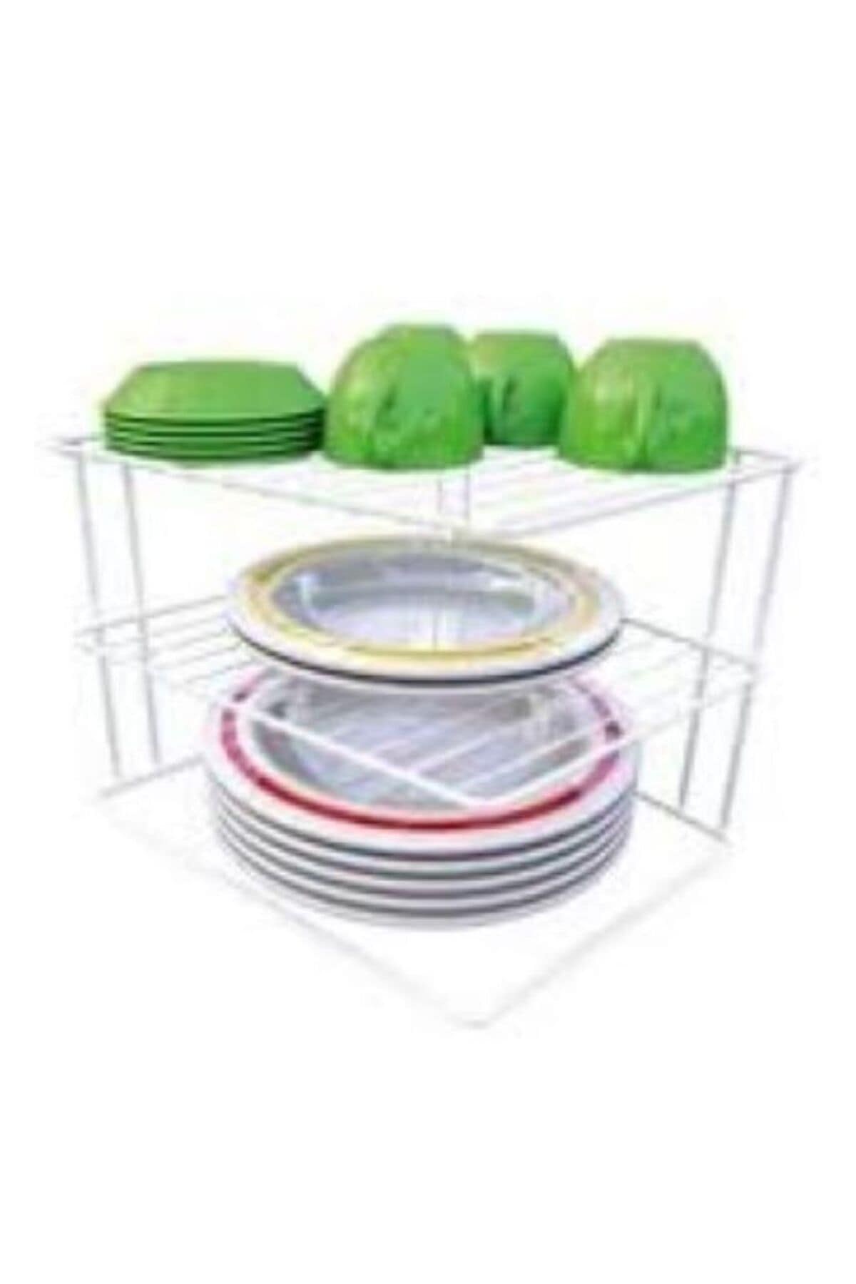 Banyo ve Mutfak Rafı 3 Katlı Parlak çelik metal - Görsel 5