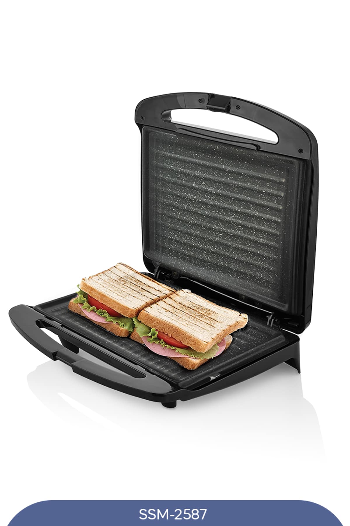 Tost Makinesi SSM-2587 750 W Teflon Yüzey ile Yapışmaz ve Kolay Temizlenebilir - Görsel 3