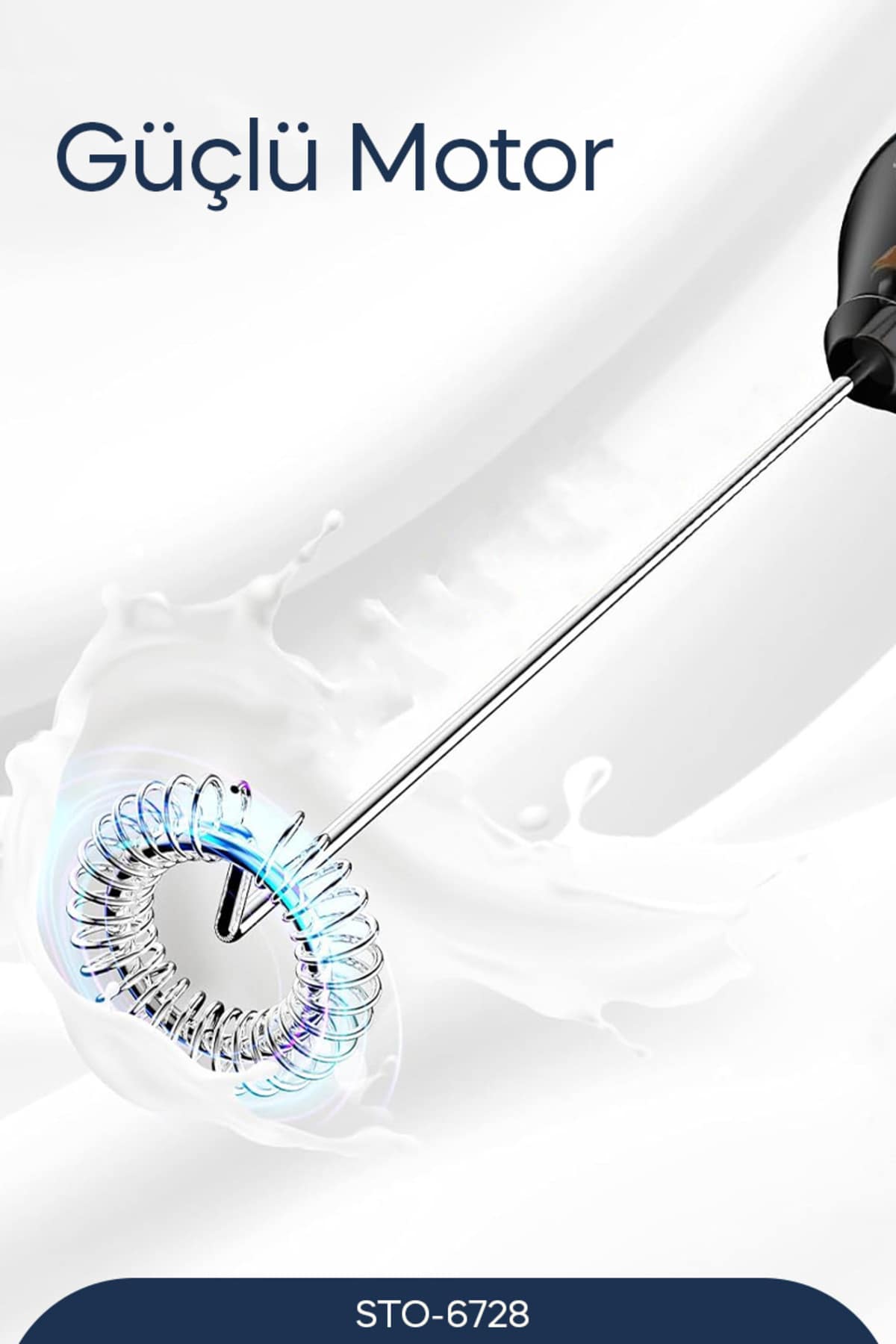 Sto-6728 Pratik Süt Ve Kahve Köpürtücü Siyah - Görsel 5