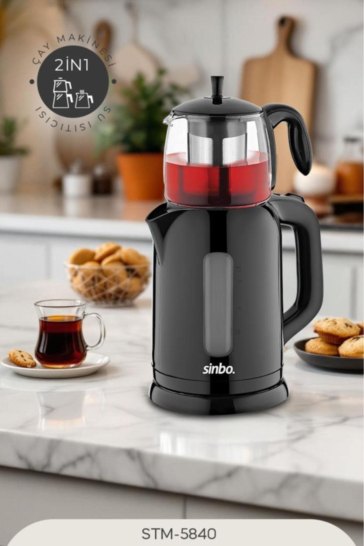 STM-5840 Elektrikli Çay Seti - Görsel 4