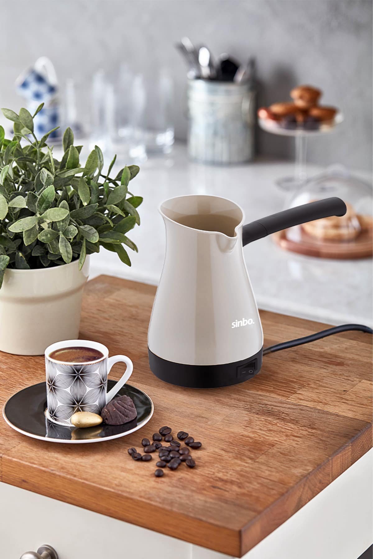 SCM-2951 Türk Kahve Makinesi - Krem - Görsel 2