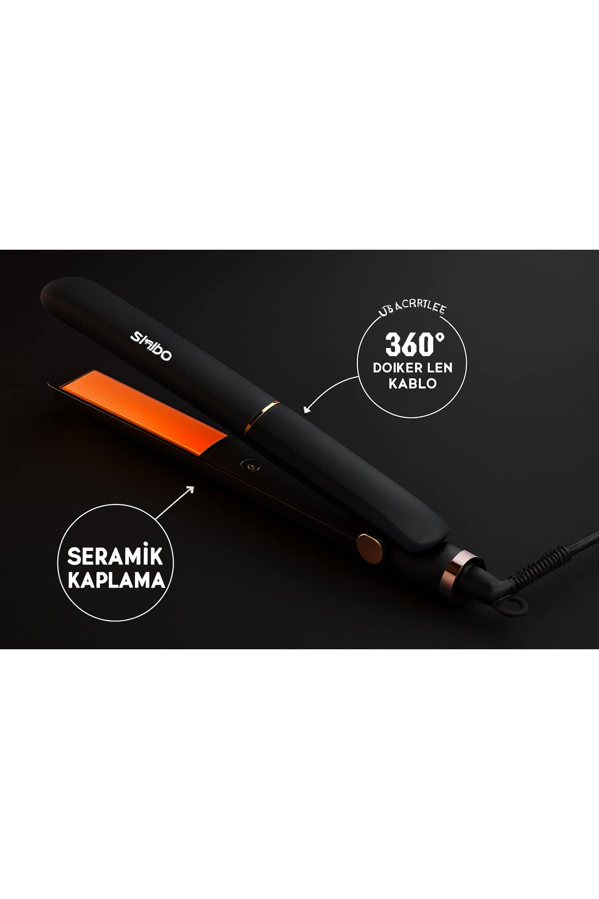 SİNBO 1710 Dijital Saç Düzleştirici Maşa Ayarlanabilir Isı, Hızlı Isınma, Siyah - Görsel 3