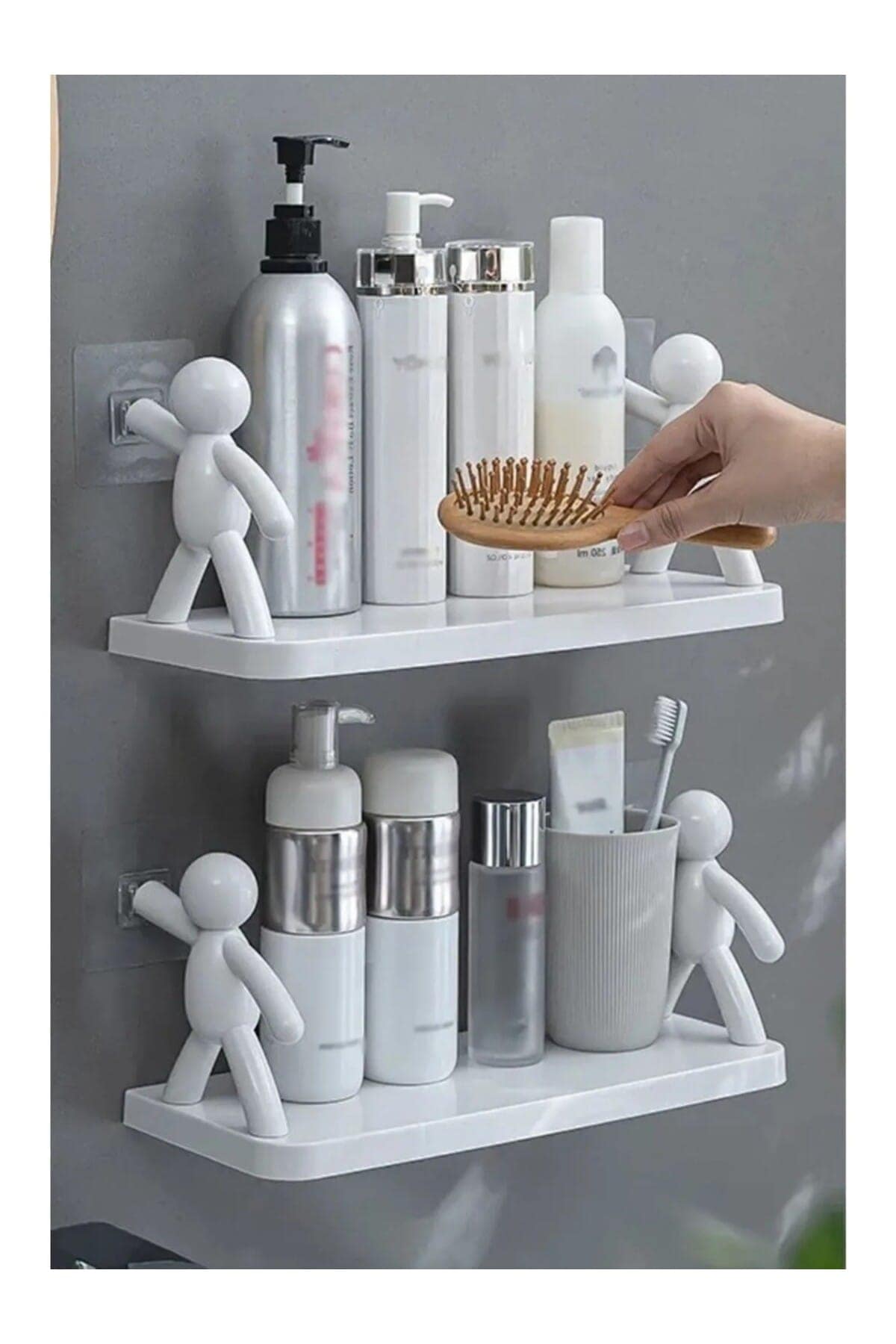 Yapışkanlı Raf Banyo Organizer Mutfak Organizer 14cm en, 34 cm genişlik - Görsel 2