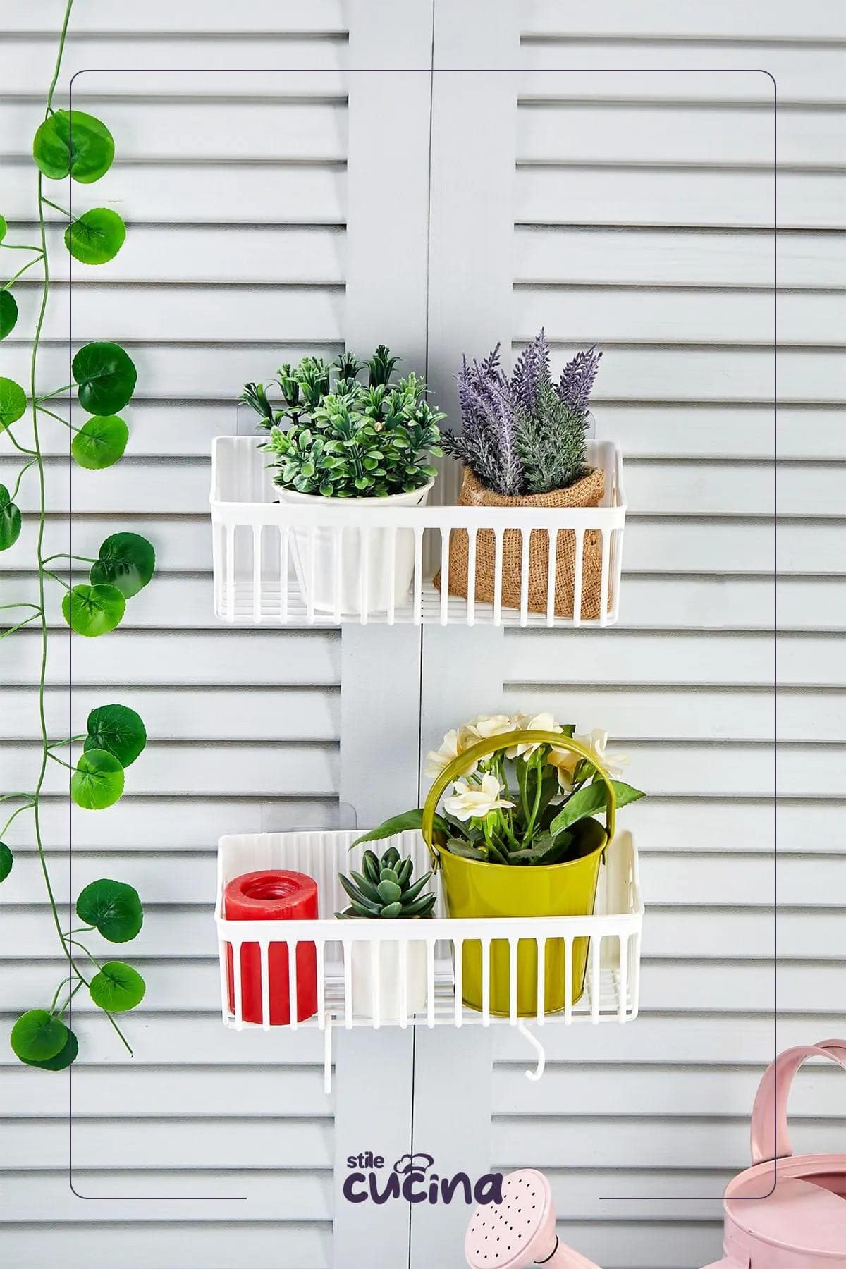 2'li Duş Rafı Düzenleyici Organizer Banyo Rafı Organizer Şampuanlık - Görsel 2