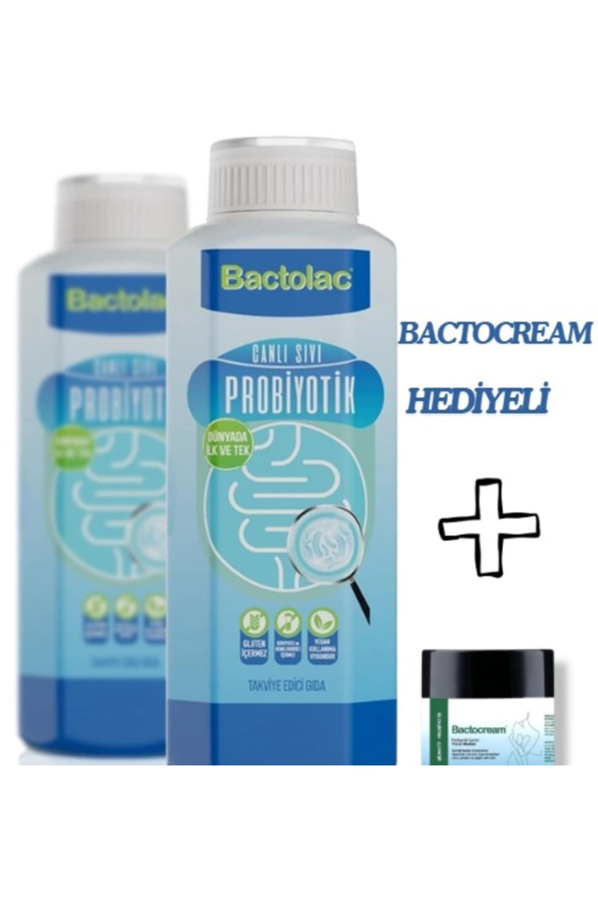 Bactocream Hediyeli Sıvı Probiyotik 1000 ml 2 Ad Dünyada Canlı Organizma Içeren Tek Sıvı Probiyotik