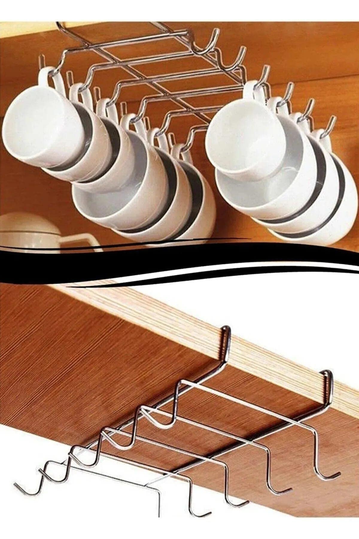 İkili Dolap Içi Fincan Ve Kupa Askılığı 2 ADET Gönderilecektir - Görsel 2