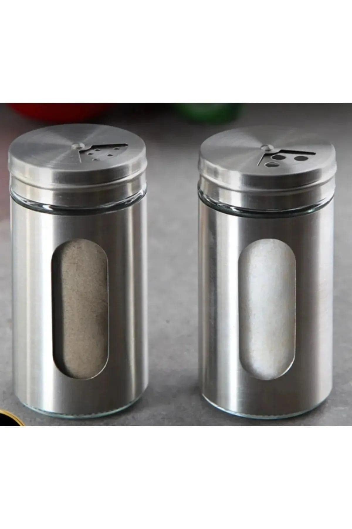 Tuzluk, Karabirberlik, Pulbiberlik 3'lü Paslanmaz Çelik Kaplamalı 3 Kademe Delikli - Görsel 3