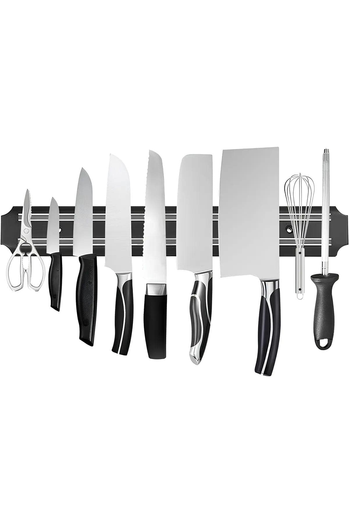 Mıknatıslı Duvara Monte Şef Et Meyve bıçak Asma Aleti Bıçak Stand Tutucu Bıçak Askı 50cm - Görsel 3