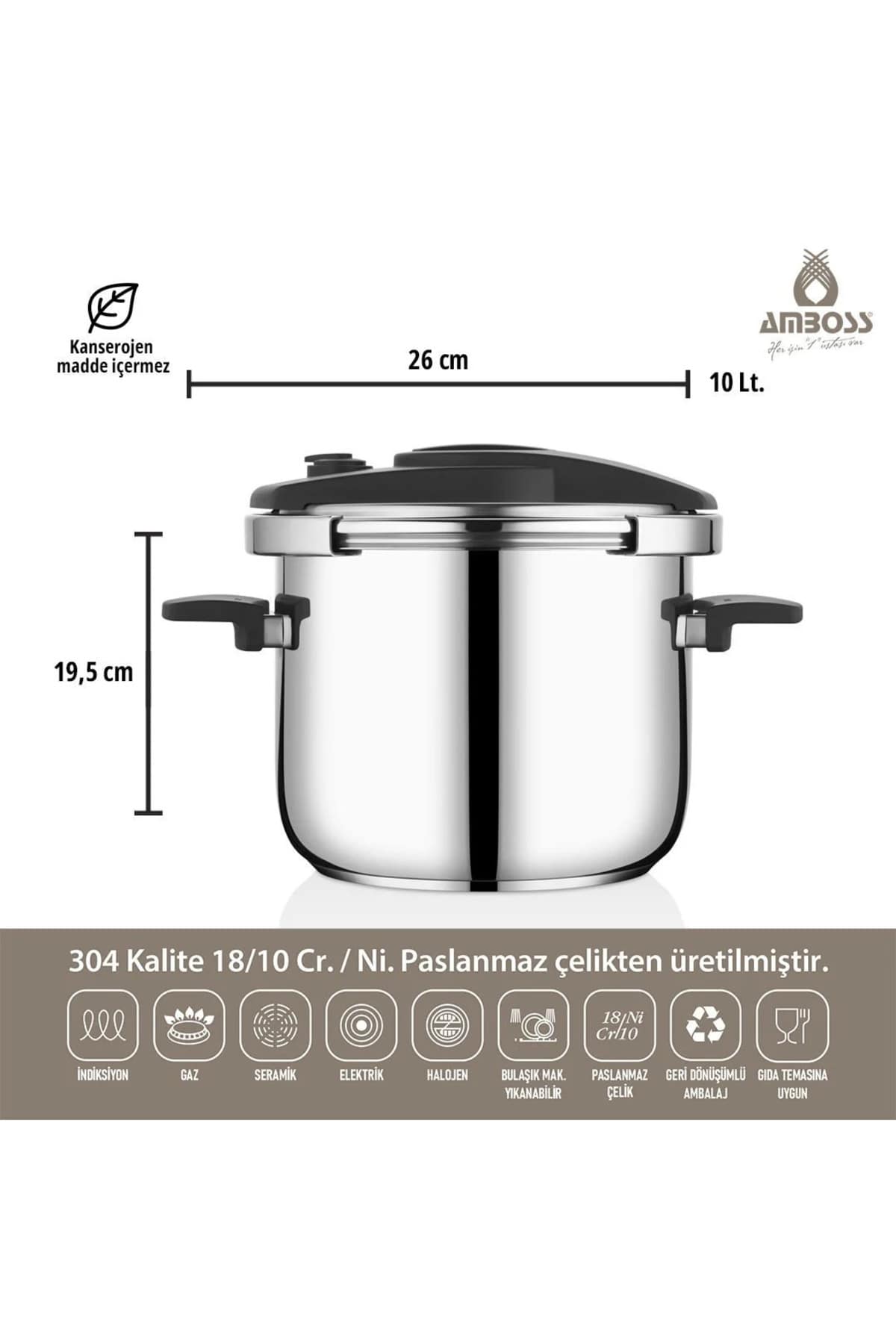 Enıomatik 10 Lt Düdüklü Tencere