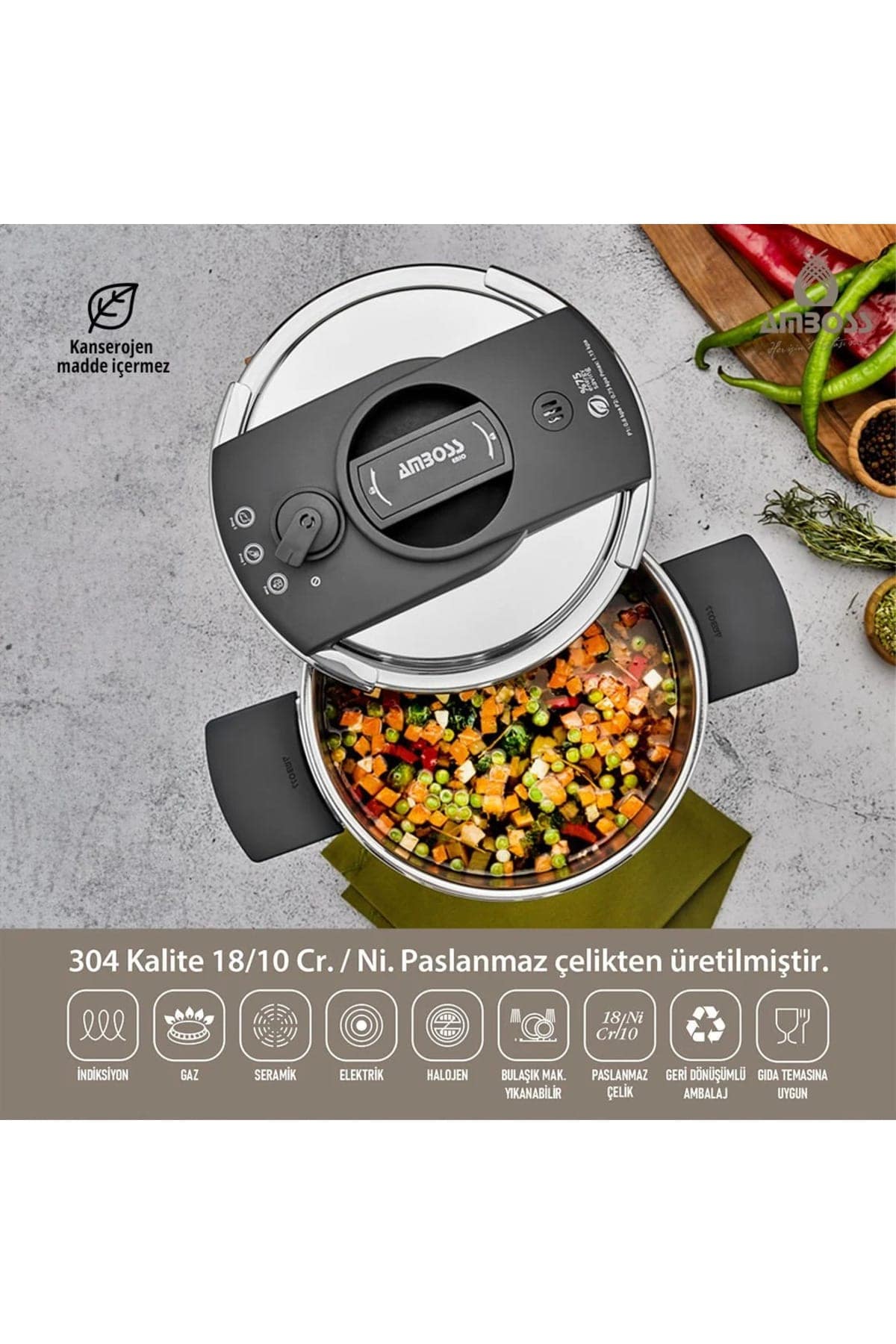 Enıomatik 10 Lt Düdüklü Tencere - Görsel 2