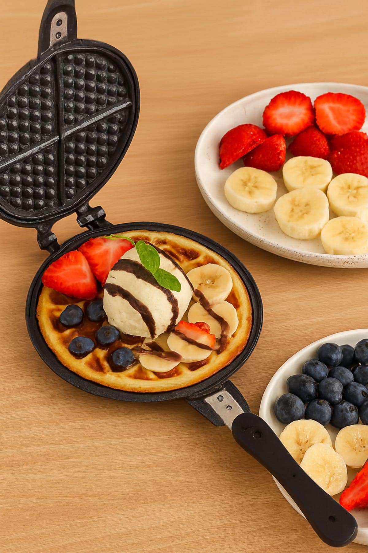 Taşhan Döküm Waffle Tavası Bakalit Sap - Görsel 3