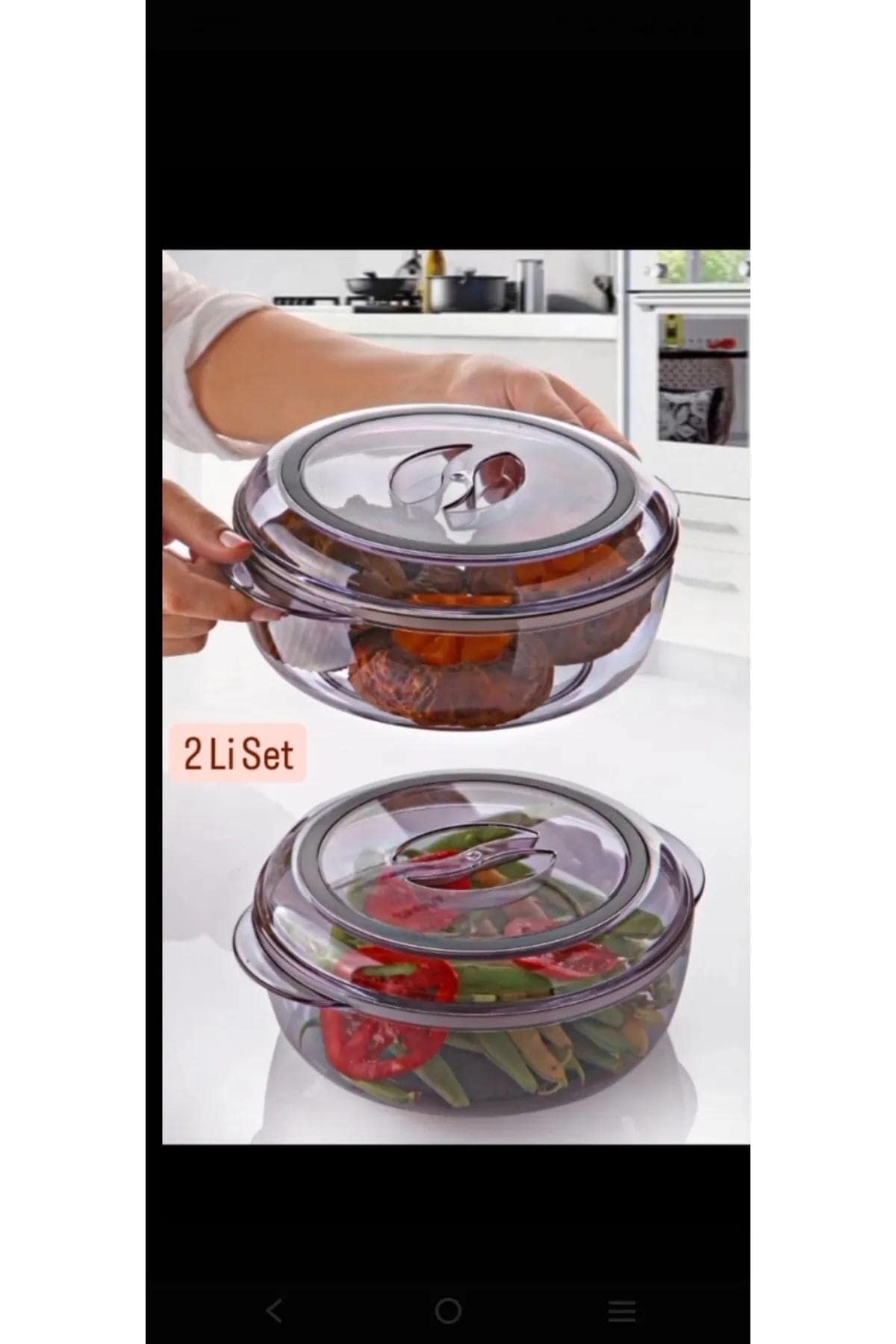 VİATOM 2 Li Yuvarlak Contalı Saklama Kabı / 2 tane - Görsel 2