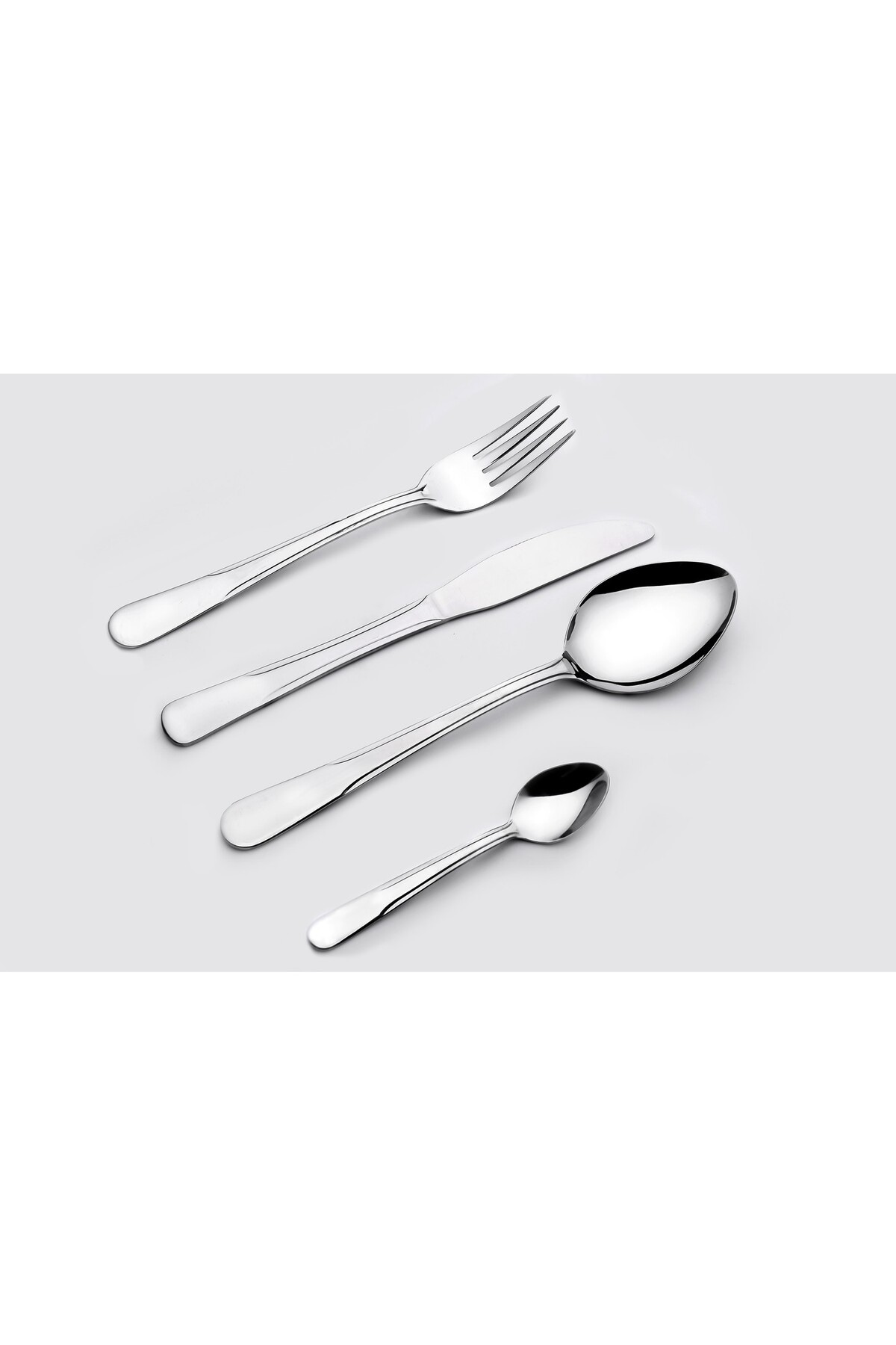 Akdeniz Modeli 72 Parça 12 Kişilik Çatal Kaşık Bıçak Seti Çelik Profesyonel