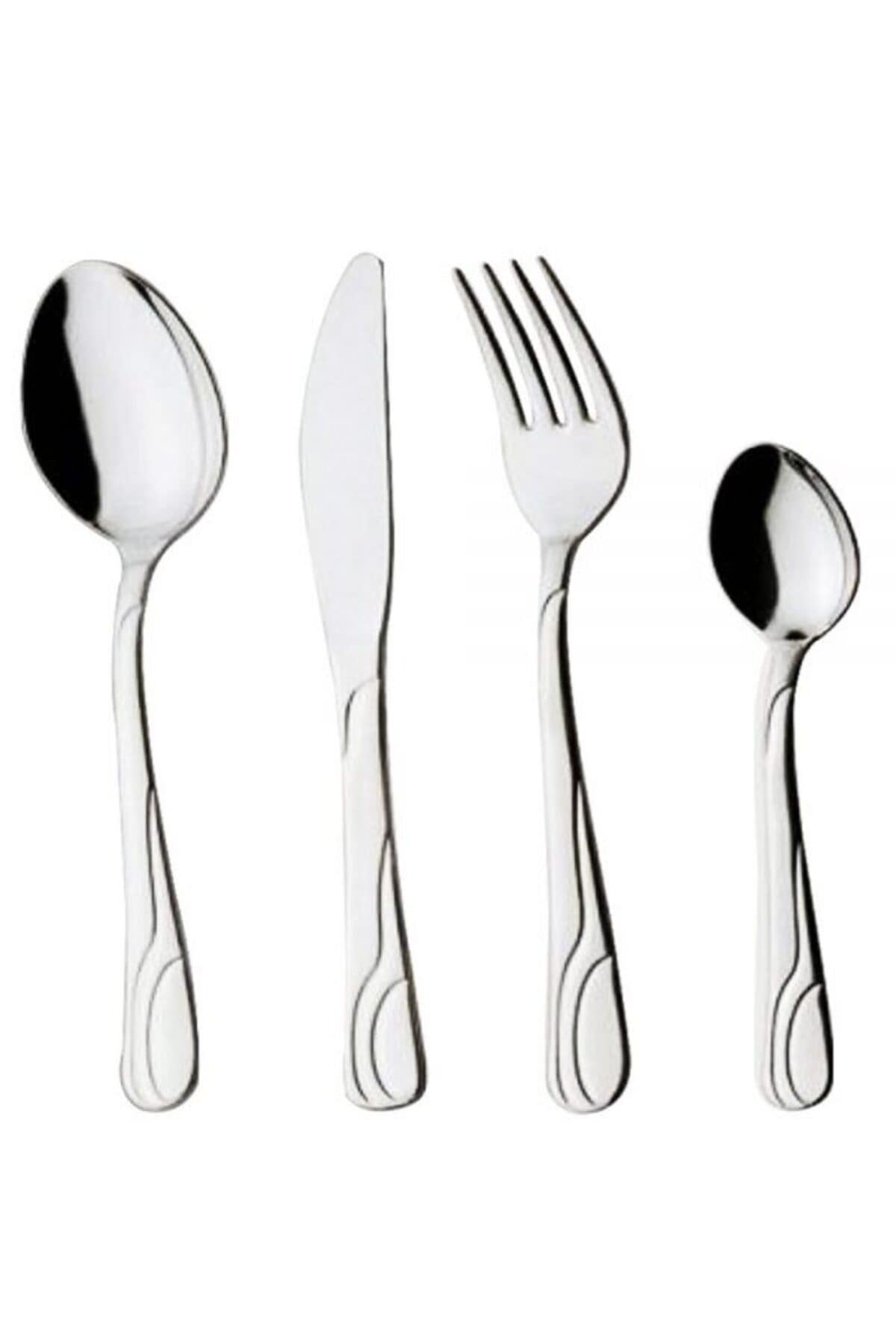 Gökkuşağı Modeli 72 Parça Çatal Kaşık Bıçak Seti Çelik