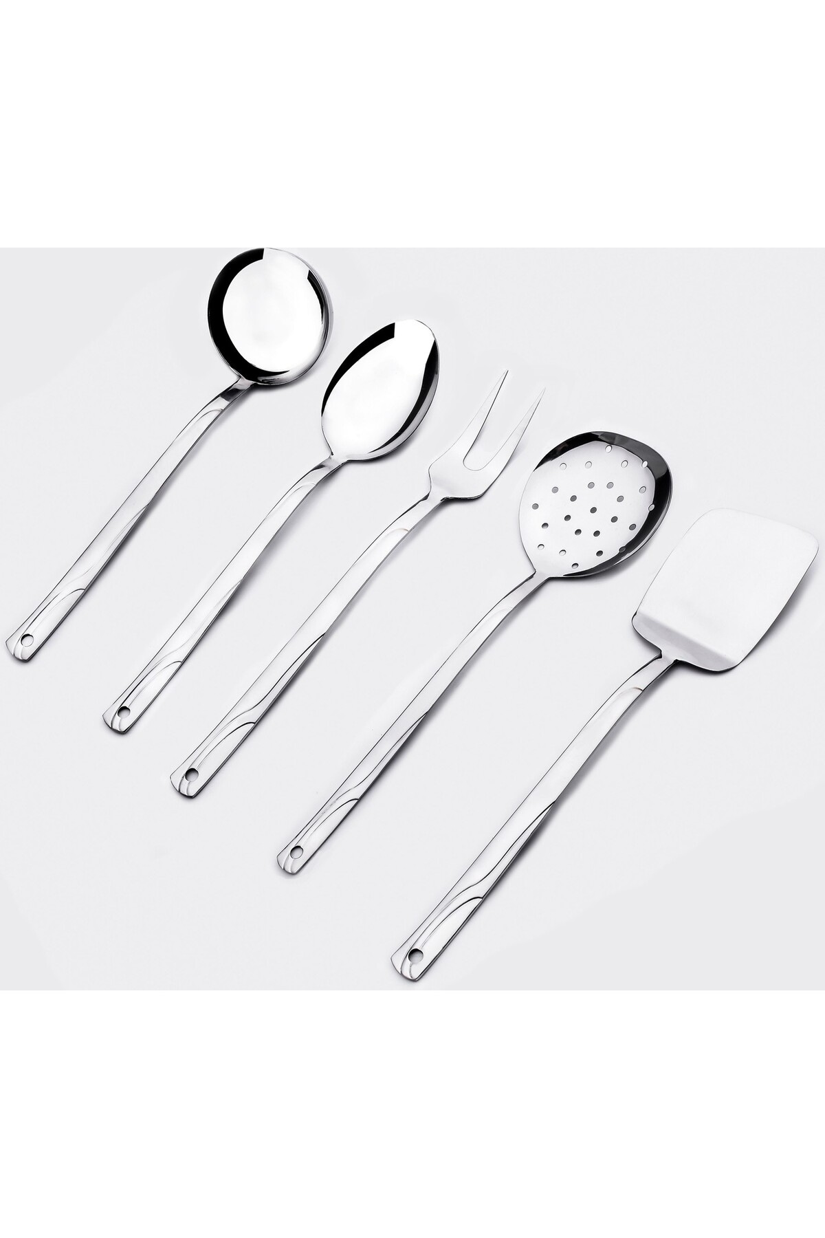 Gökkuşağı Modeli 5 Parça Kepçe Seti Çelik