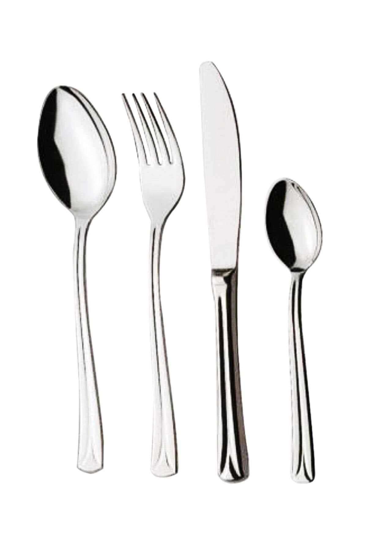 Sade Modeli 36 Parça 6 Kişilik Çatal Kaşık Bıçak Seti Çelik