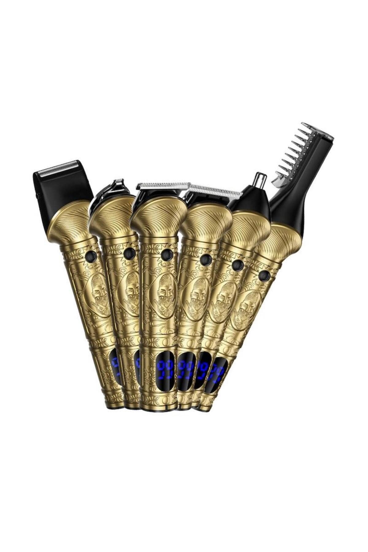 TR-1000 (14 Başlık) Erkek Bakım Kiti Saç Sakal Kaş Burun Sakal Vücut Tıraş Makinesi - Görsel 2