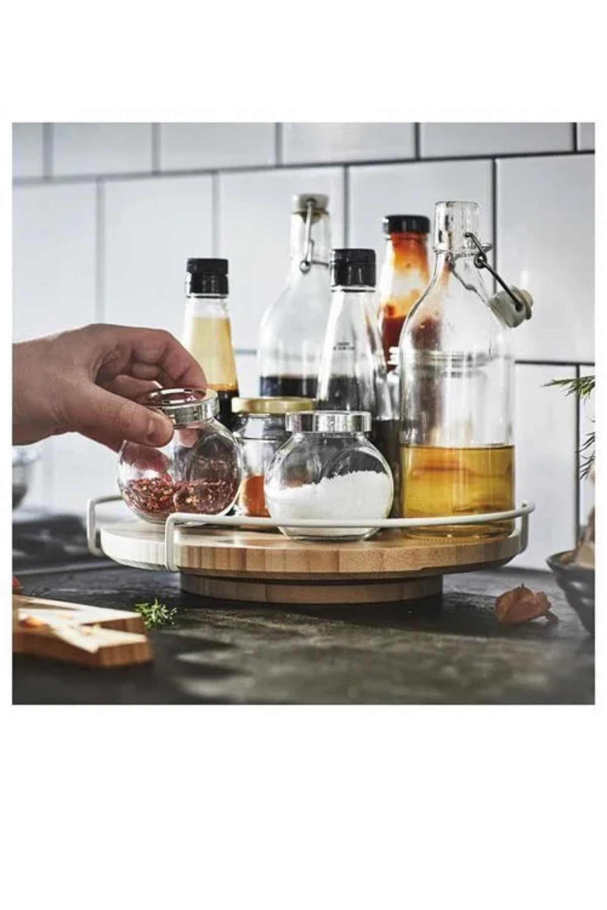 Premium Ürün Kaliteli Dayanıklı Kullanışlı Modern Tasarım Şık Sunum 28 Cm Dönen Tabla APTITLIG