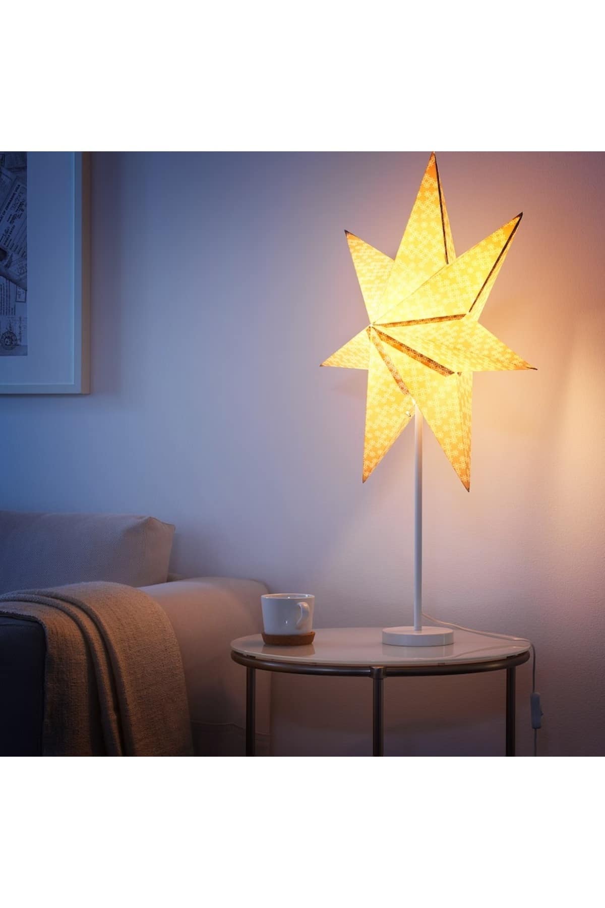 STRALA 48 cm Beyaz Çelik Masa Lambası Abajur Tabanı - Görsel 2