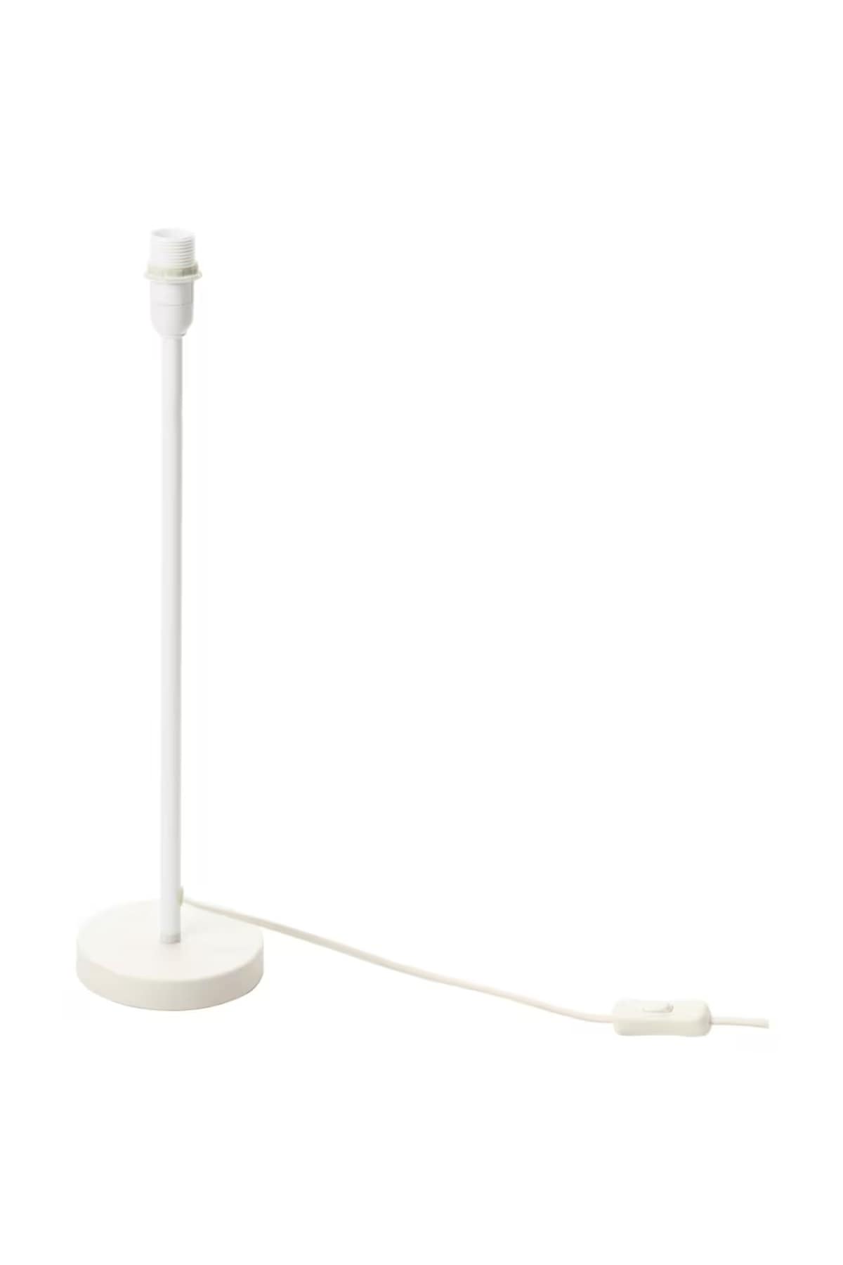 STRALA 48 cm Beyaz Çelik Masa Lambası Abajur Tabanı - Görsel 3