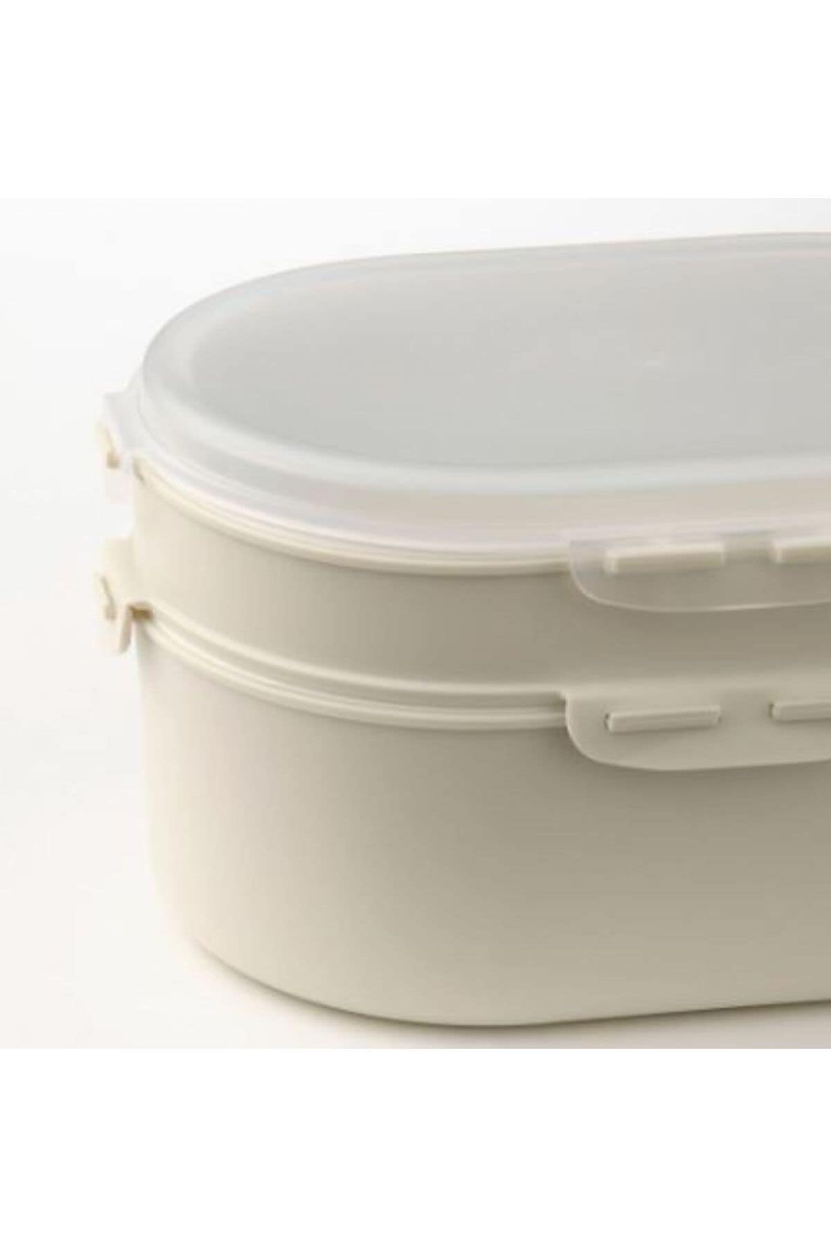 Utbjuda Iki Katlı Kapaklı Plastik Saklama Kabı, Beslenme Kutusu 0,2ltx0,6lt - Görsel 2