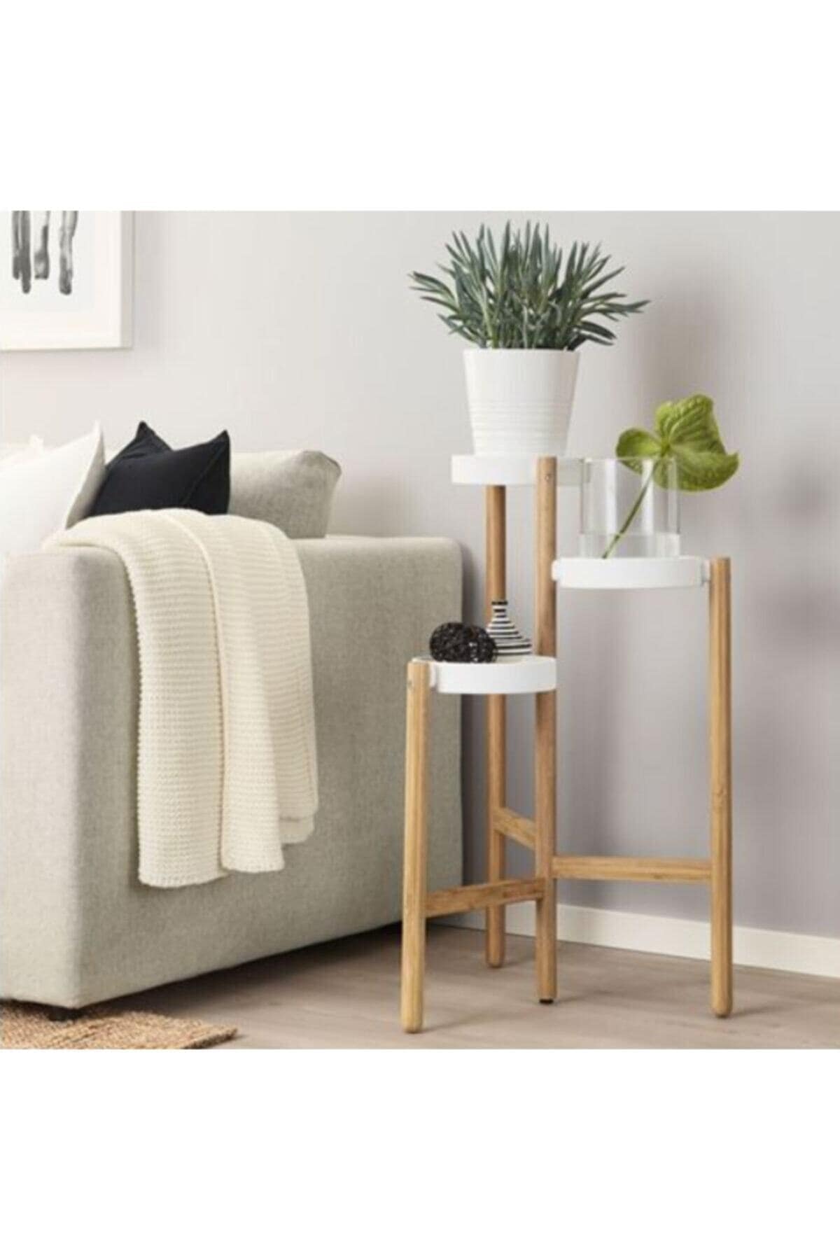 Satsumas Bambu-beyaz Çiçeklik 78cm