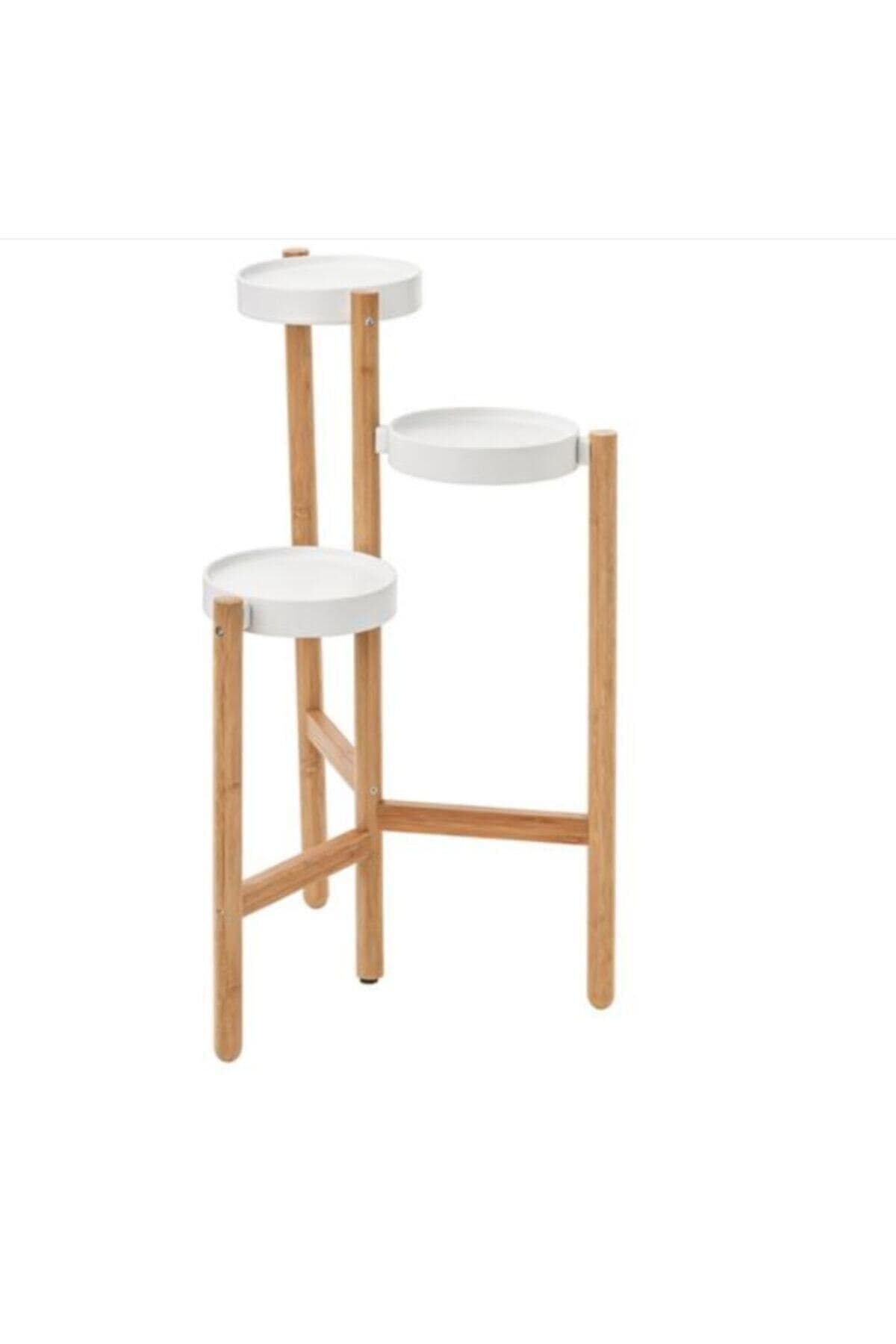 Satsumas Bambu-beyaz Çiçeklik 78cm - Görsel 2