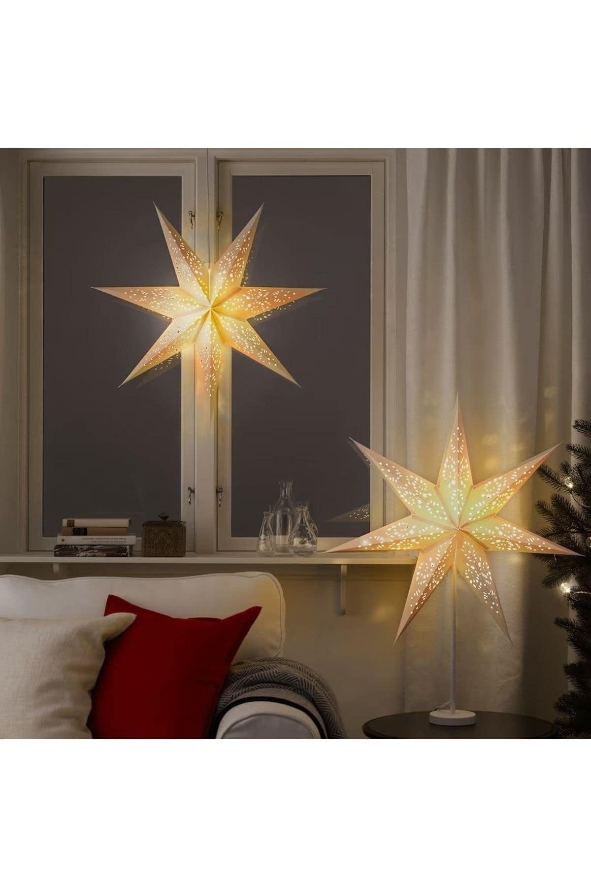 Strala 70 Cm Dantel Motifli Abajur Başlığı Sarkıt Lamba Masa Lambası Başlık - Görsel 4