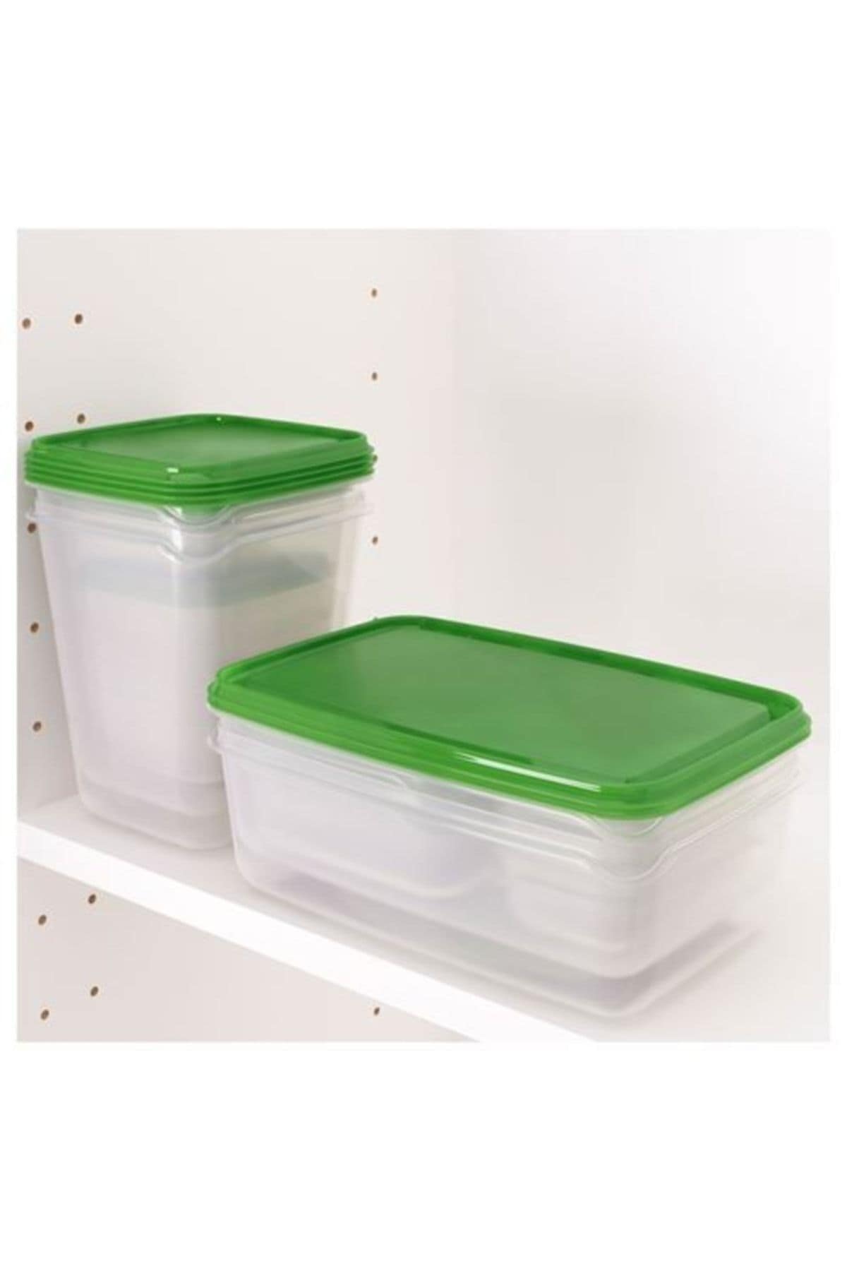 Pruta Plastik Saklama Kabı Seti, Şeffaf-yeşil - Görsel 2