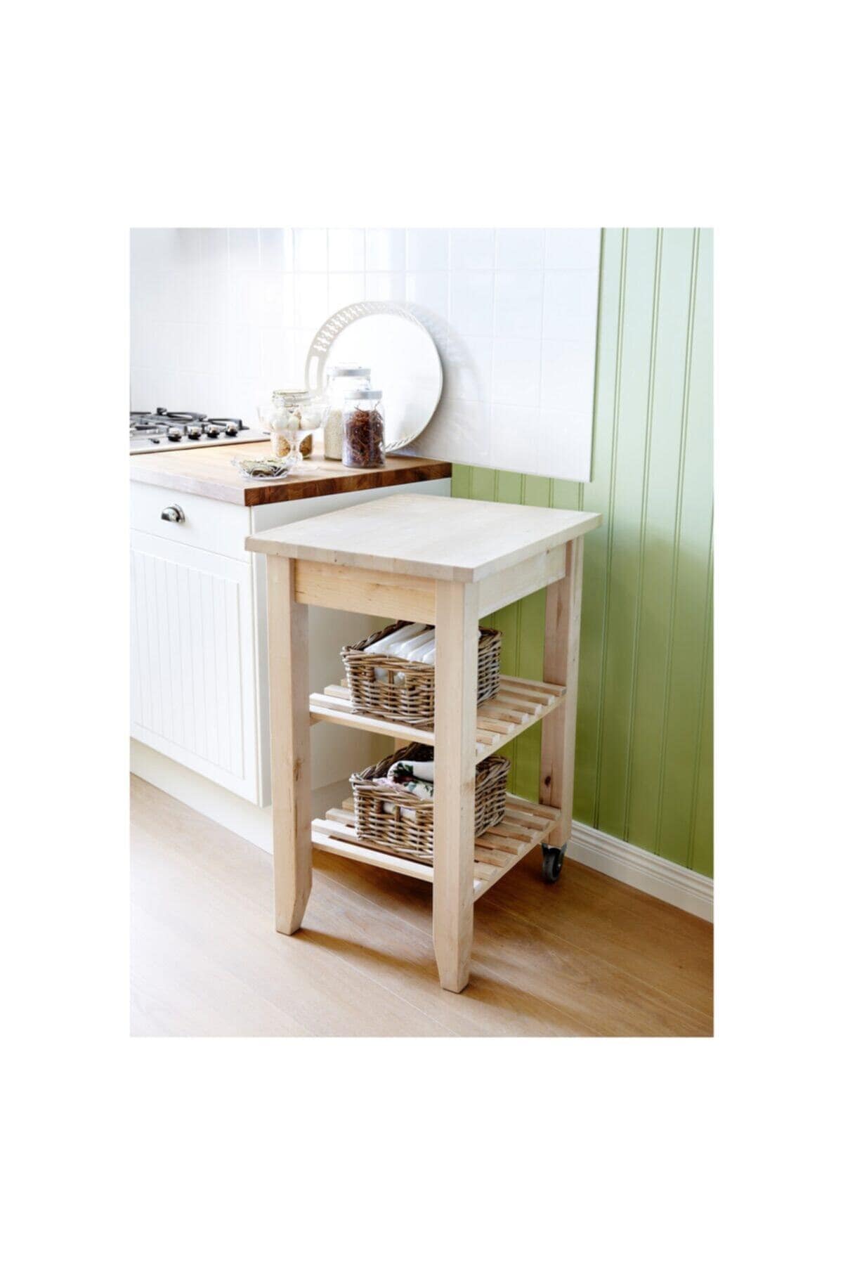 Bekvam Servis Arabası Huş 58x50x85 cm - Görsel 4