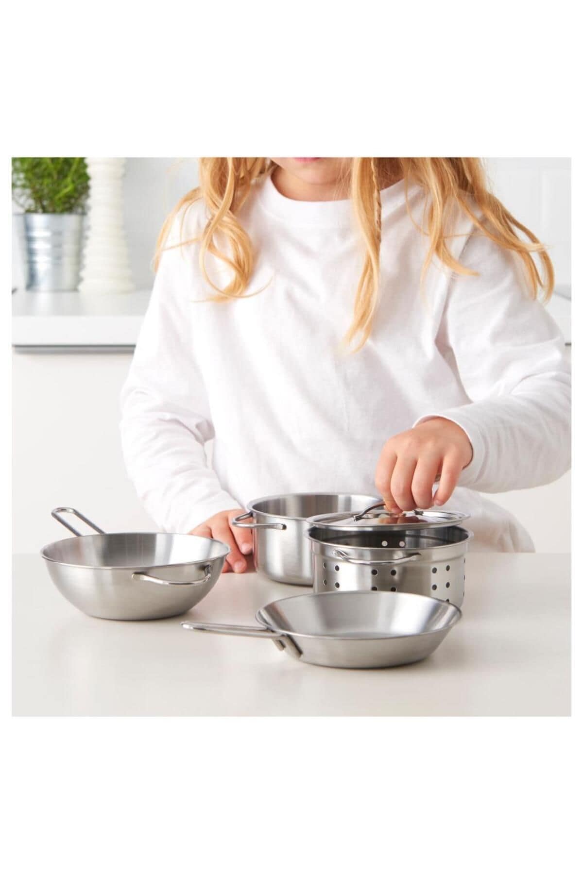 Duktıg Minyatür Oyuncak Tencere Seti Paslanmaz Çelik 4 Parça Lame - Görsel 2