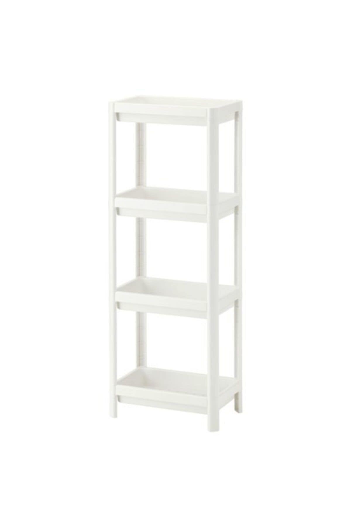 Vesken Raf Ünitesi Beyaz, 23x36x100 Cm Banyo Rafı Dolap - Görsel 2