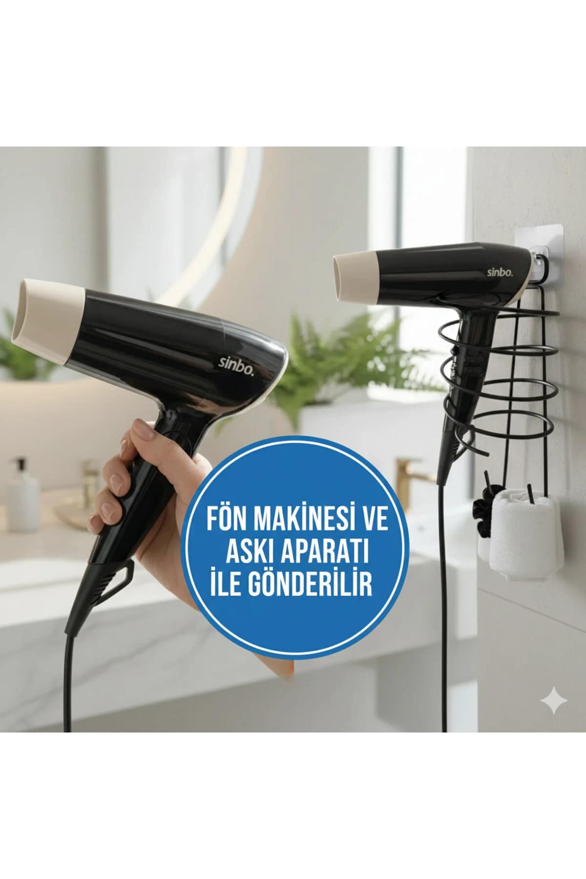 7053 KATLANABİLİR SAÇ KURUTMA MAKİNESİ FÖN ASKILIĞI - Görsel 2